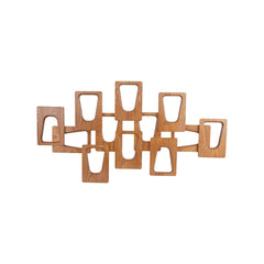 MDF Mid-Century Modern Wall Décor, Wood Finish, 44" front view - wall decor by Bloomingville - Whats New Furniture Portland OR