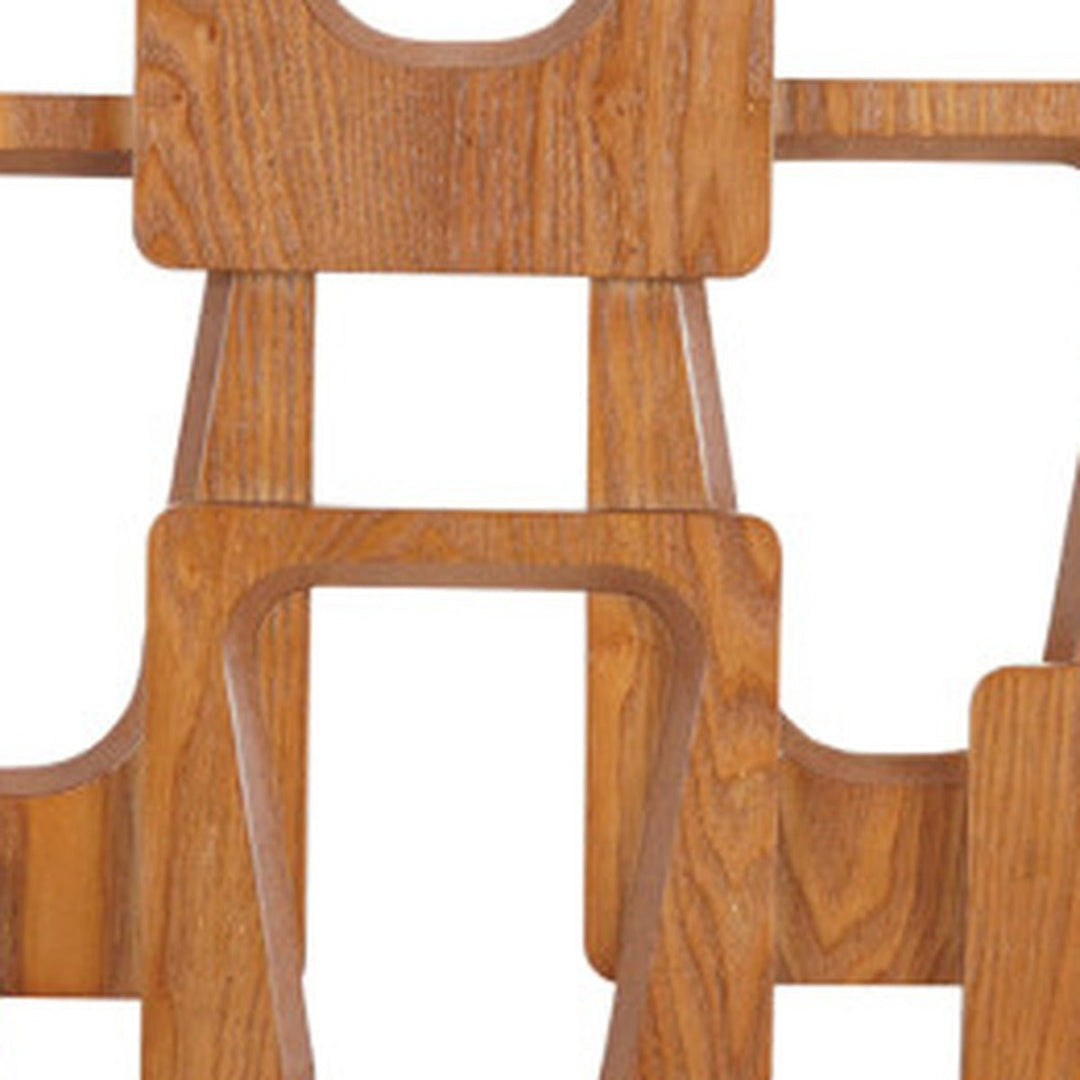 MDF Mid-Century Modern Wall Décor, Wood Finish, 44" texture detail close up - wall decor by Bloomingville - Whats New Furniture Portland OR