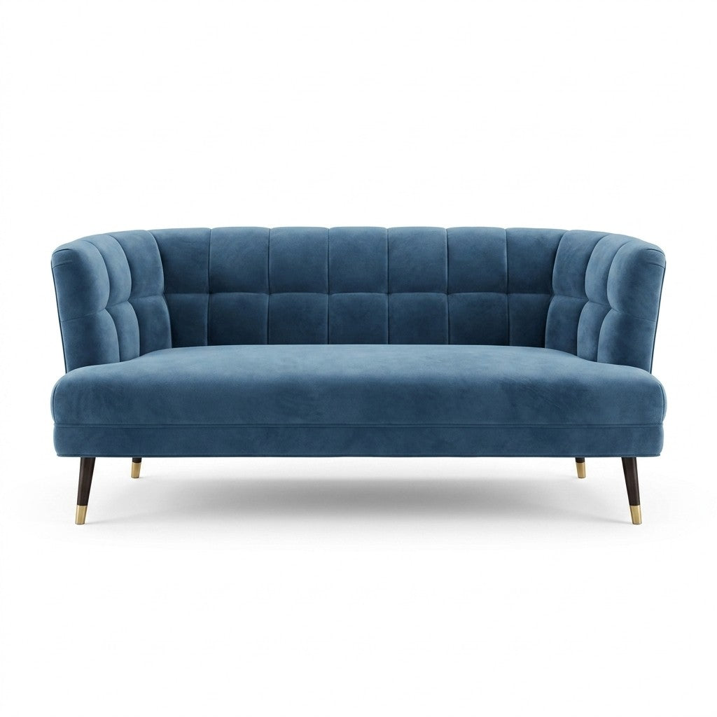 Blue Cuddle Loveseat - consignment furniture Portland