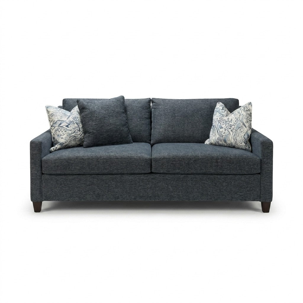 Blue Biltwell Sofa - consignment furniture Portland
