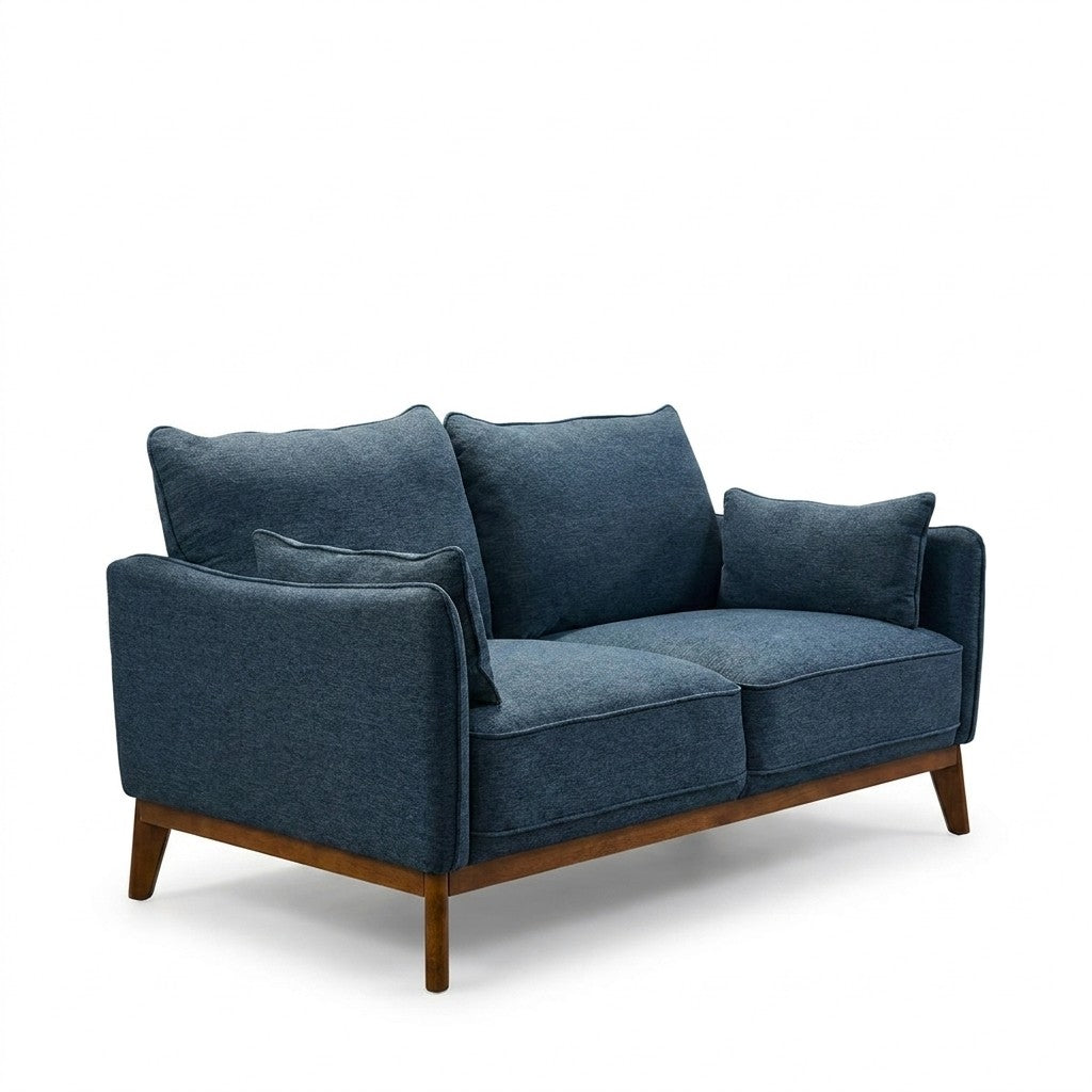 Blue Mid-Century Sofa - view 4