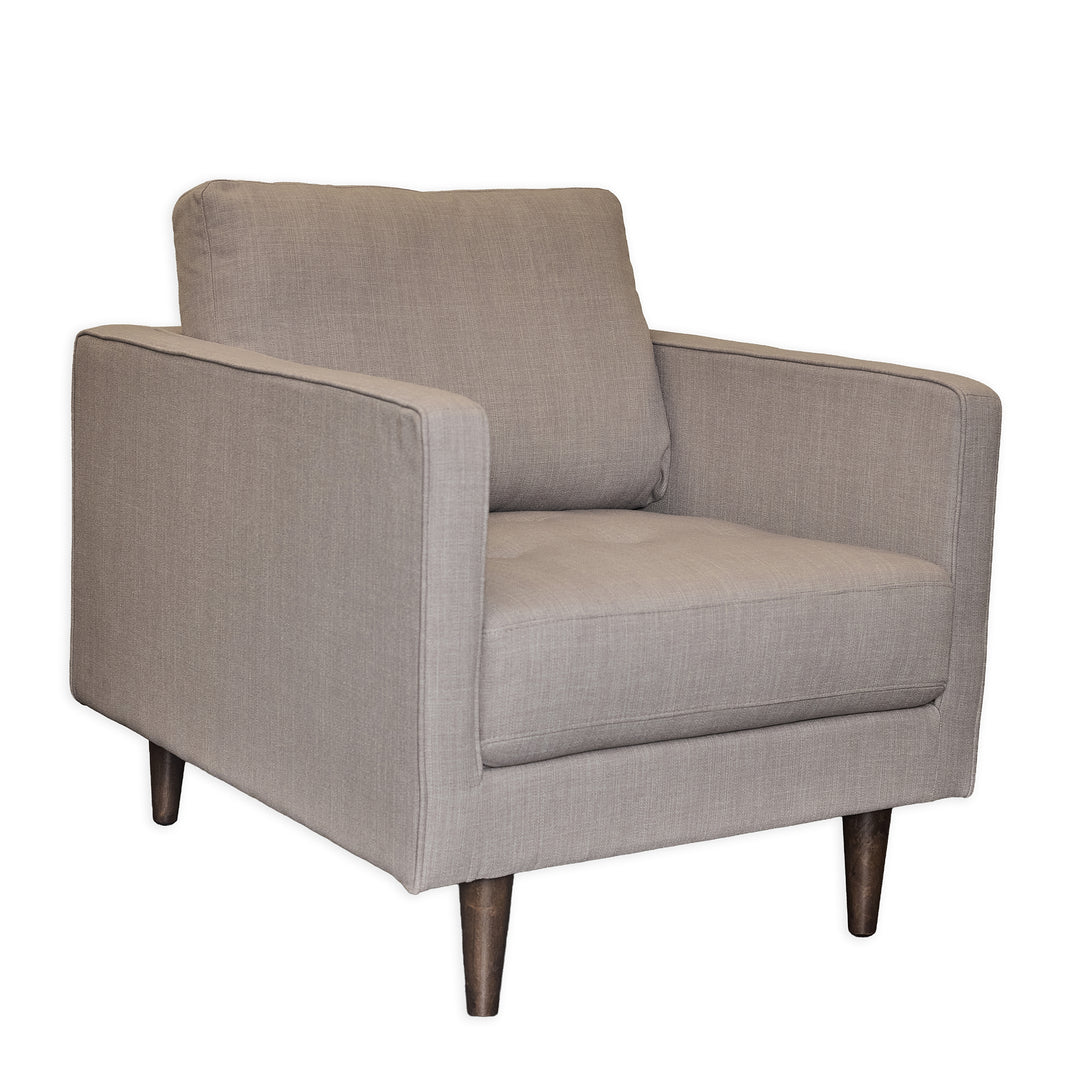 Boca Armchair in Sand side angle - mid-century woven armchair by Unique Furniture - Whats New Furniture Portland OR