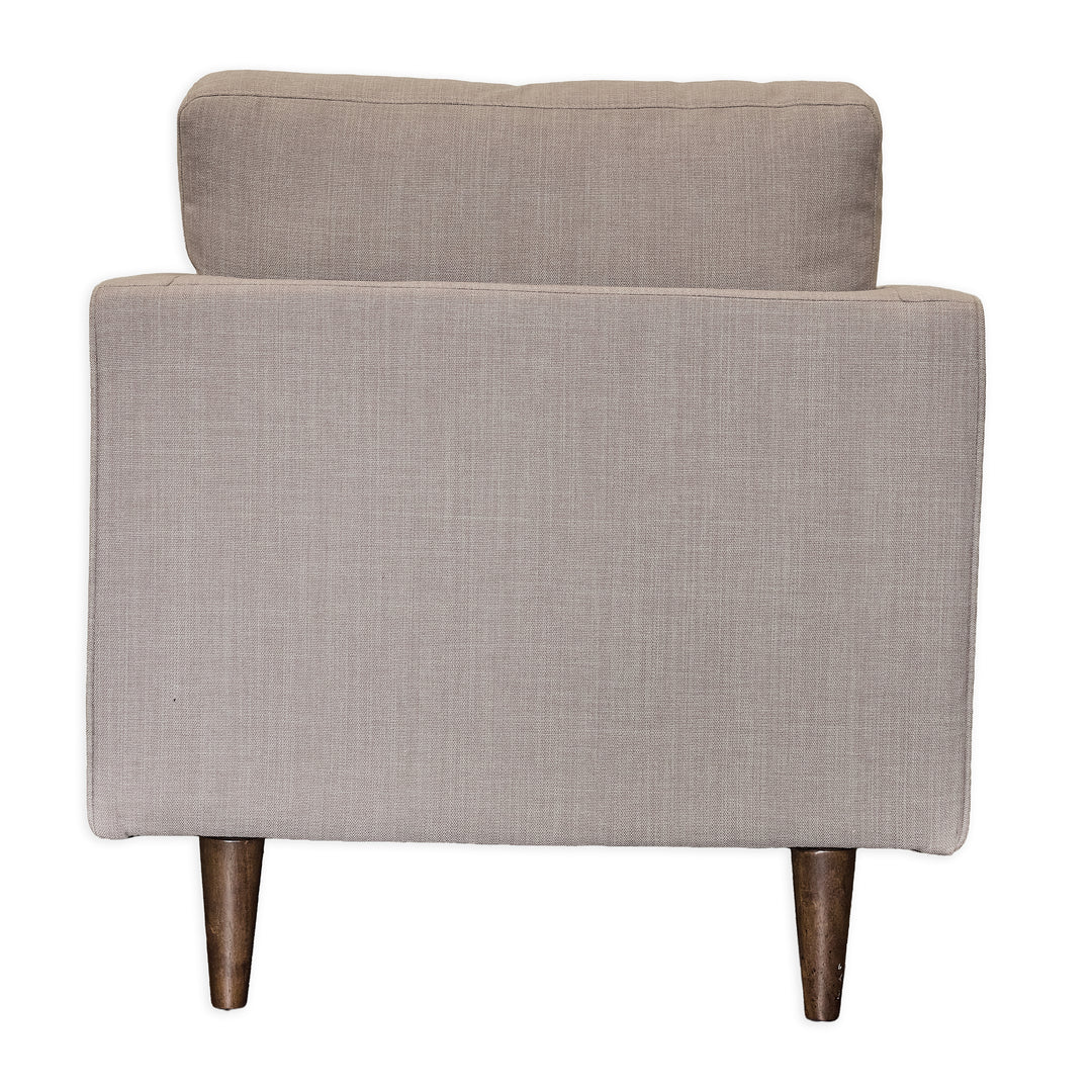 Boca Armchair in Sand lifestyle setting - mid-century woven armchair by Unique Furniture - Whats New Furniture Portland OR