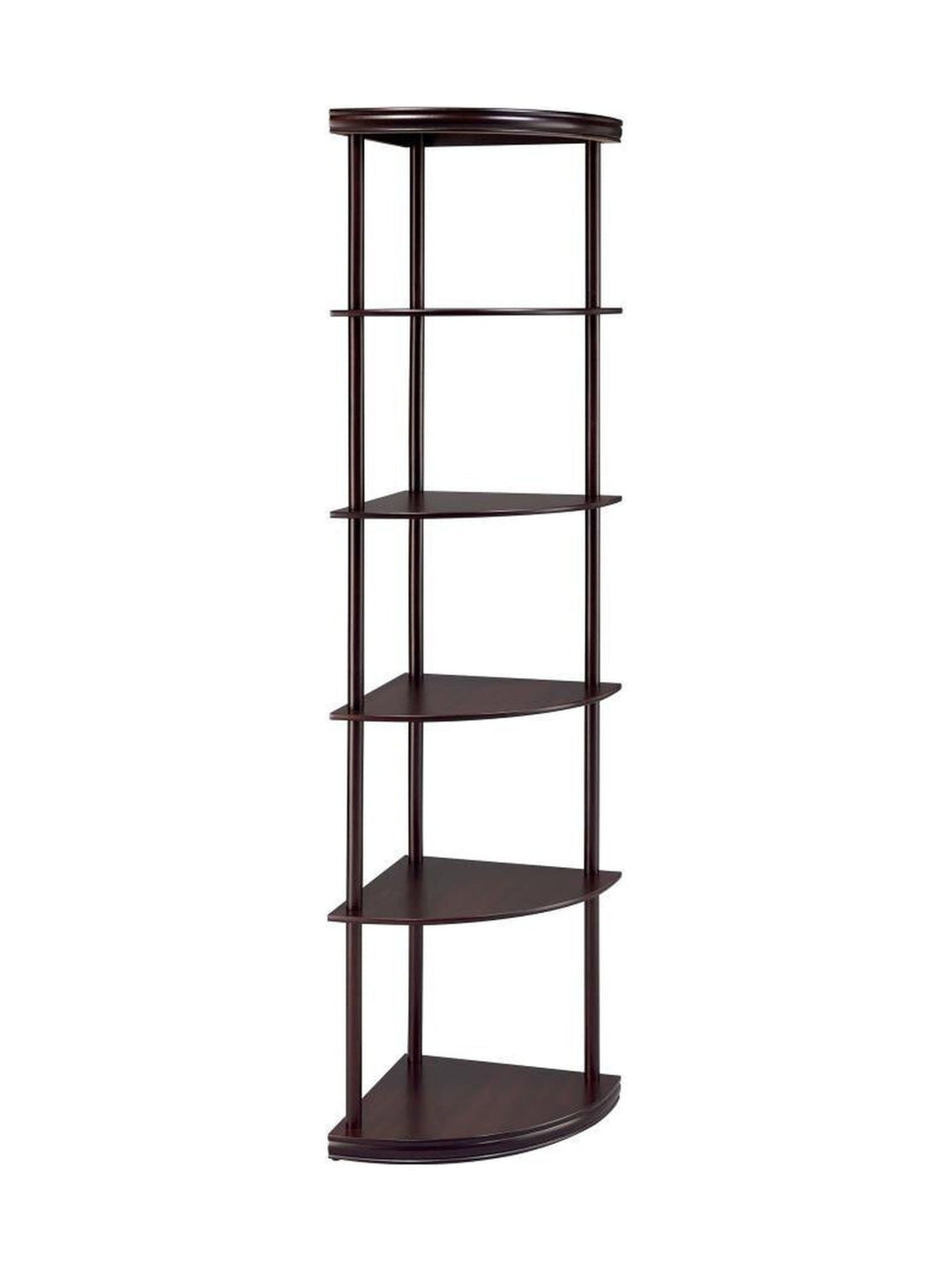 Bonwick Corner Bookshelf in Cappuccino - corner bookshelf by Coaster - Whats New Furniture Portland OR