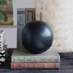 Decorative Book Storage Box 8 Styles - single book box styled under a decorative sphere - Creative Co-Op - What&