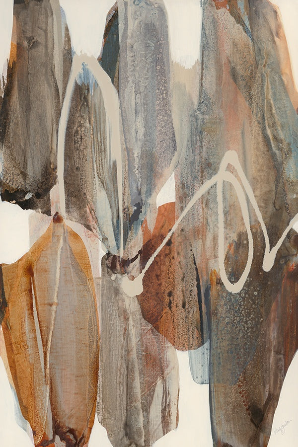 Boundless abstract linen wall art, full front view of the 40 by 60 inch artwork - framed wall art by Leftbank - Whats New Furniture Portland OR