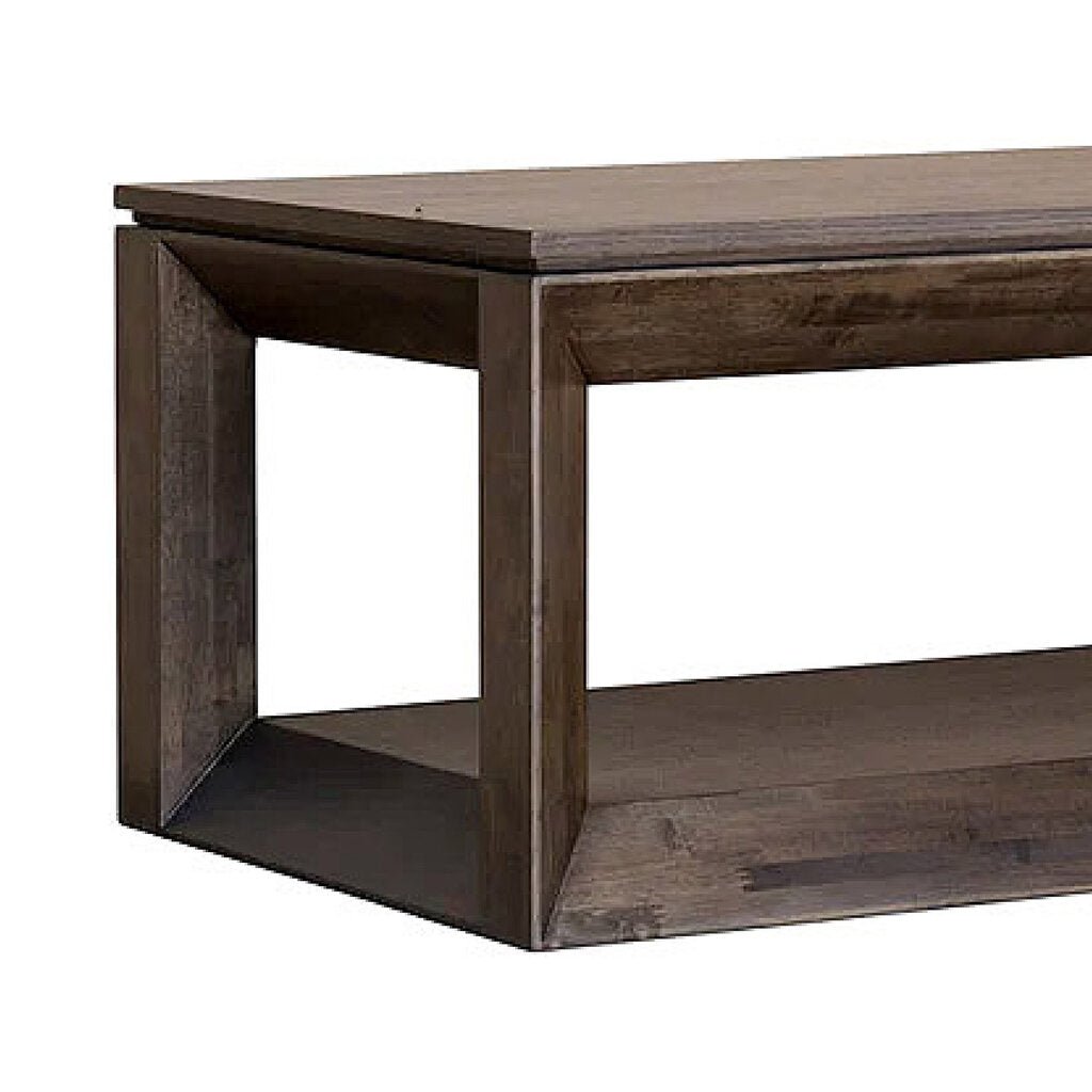 Bradley Coffee Table in Mocha Nutmeg leg detail - rectangular coffee table by LH Imports - Whats New Furniture Portland OR