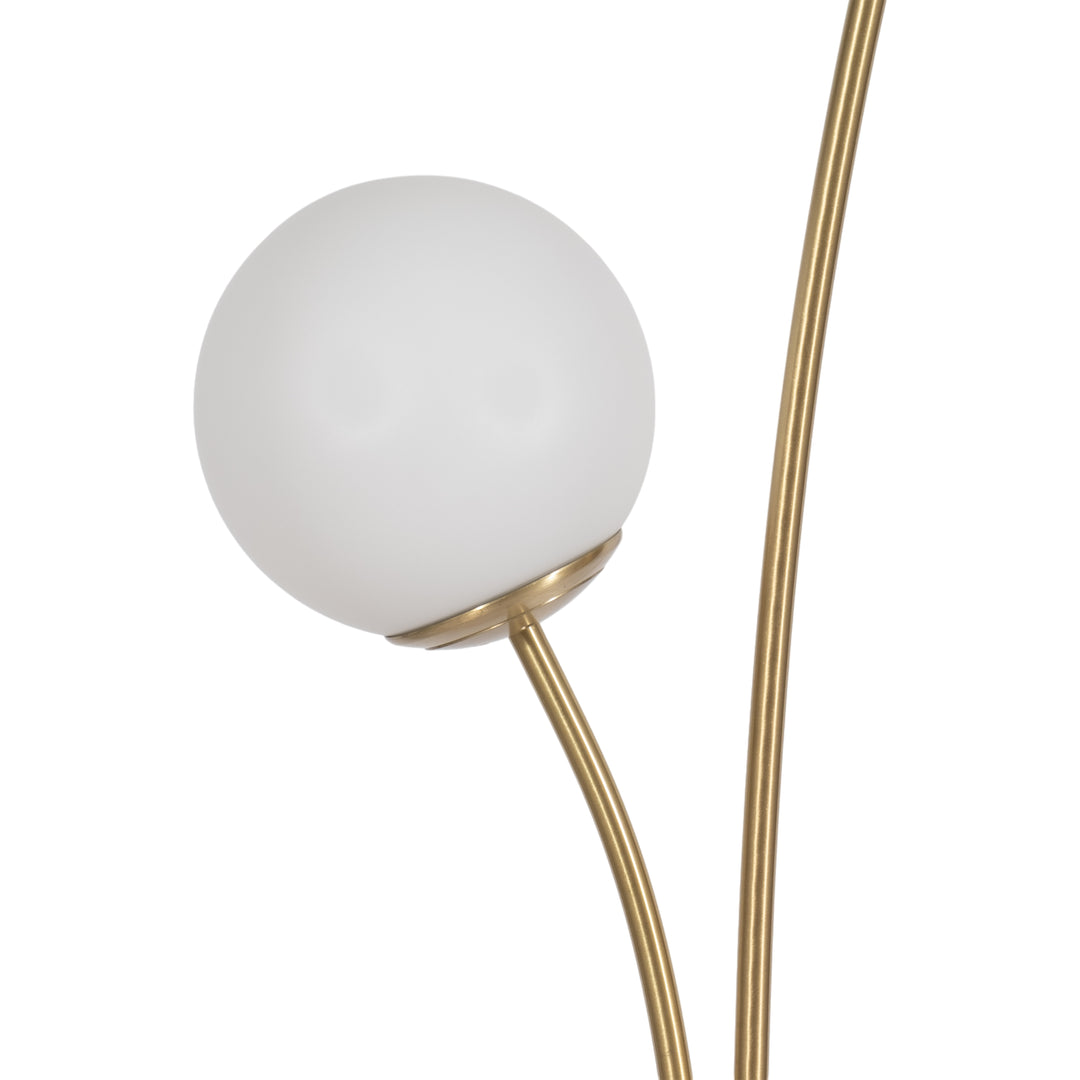 Brass Double Globe Floor &amp; Table Lamp Set, Set of 2 glass globe close up - floor lamp by Sagebrook Home - Whats New Furniture Portland OR