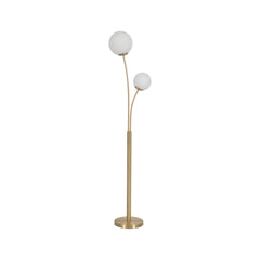 Brass Double Globe Lamp in Floor Lamp (64") - studio - Sagebrook Home - Whats New Furniture Portland OR