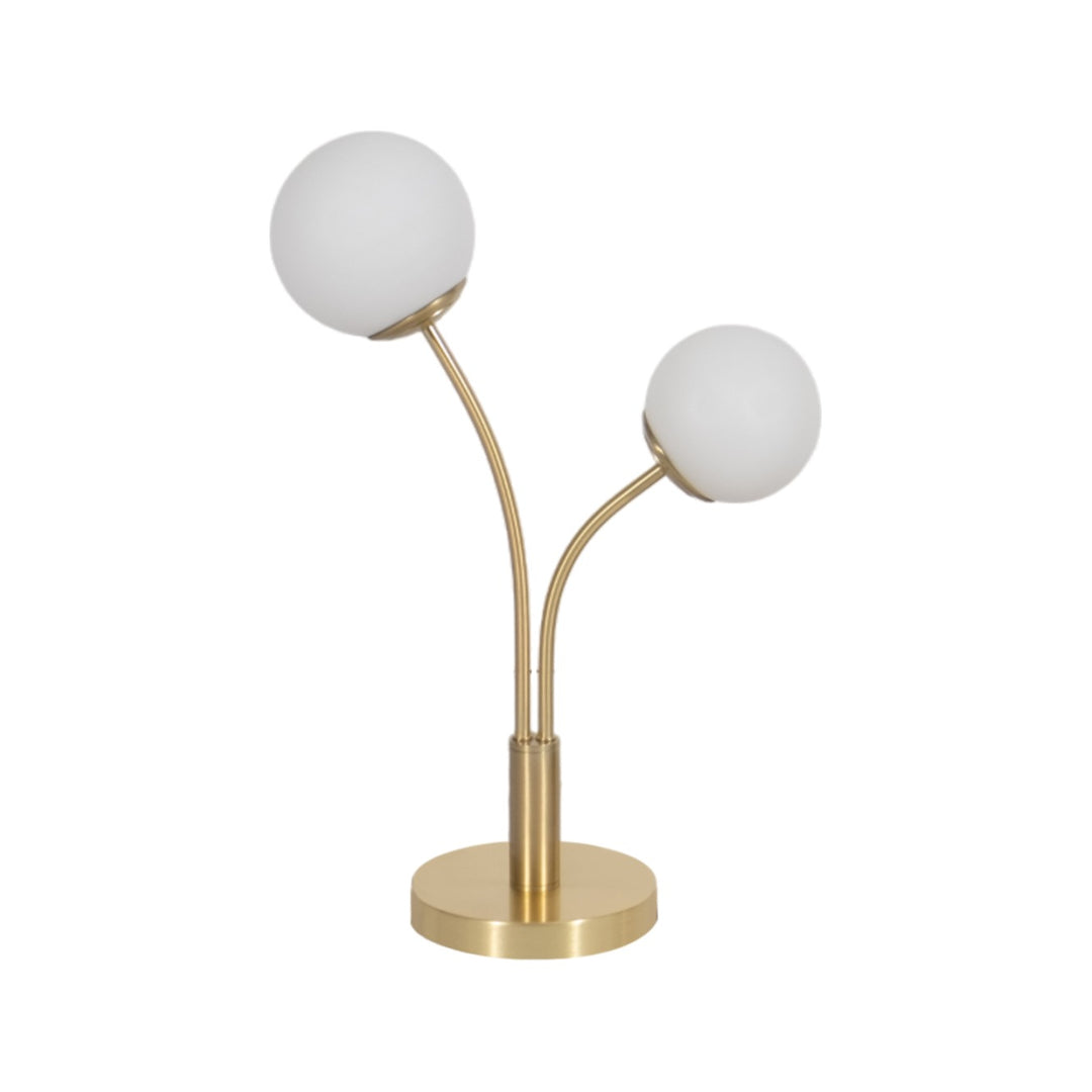 Brass Double Globe Lamp in Table Lamp (23") - studio - Sagebrook Home - Whats New Furniture Portland OR