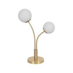 Brass Double Globe Lamp in Table Lamp (23") - studio - Sagebrook Home - Whats New Furniture Portland OR