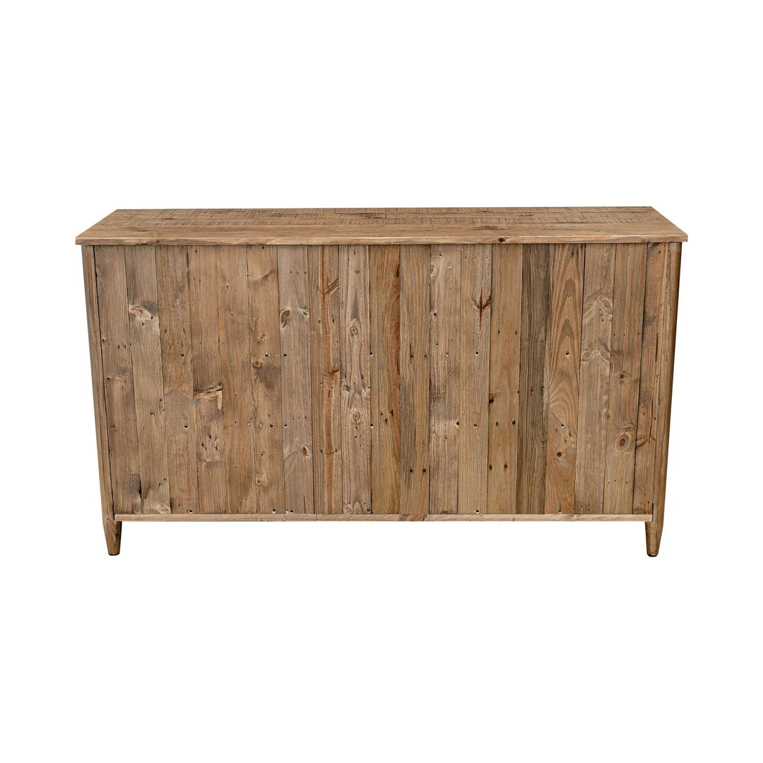 Britanica 6 Drawer Dresser in Cashew Brown back view - six-drawer dresser by LH Imports - Whats New Furniture Portland OR