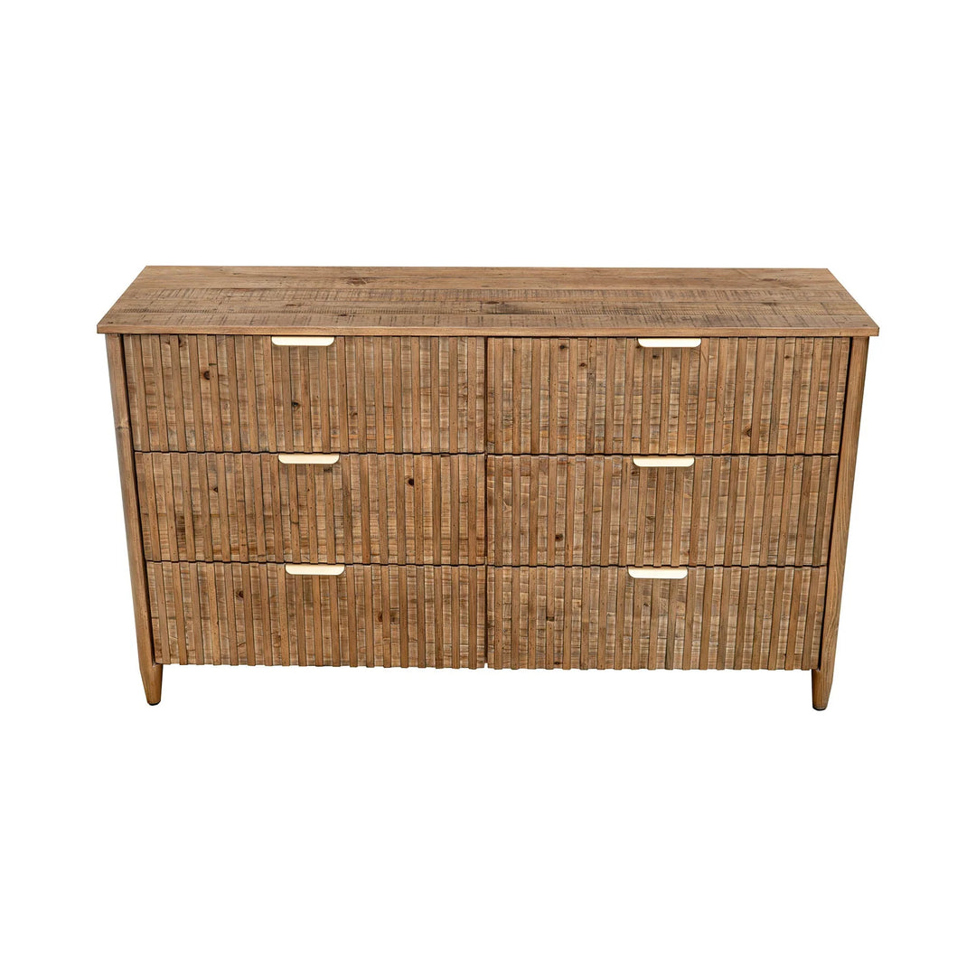 Britanica 6 Drawer Dresser in Cashew Brown - six-drawer dresser by LH Imports - Whats New Furniture Portland OR