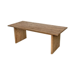 Britanica Dining Table in brown alternate angle - reclaimed pine dining table by LH Imports - Whats New Furniture Portland OR