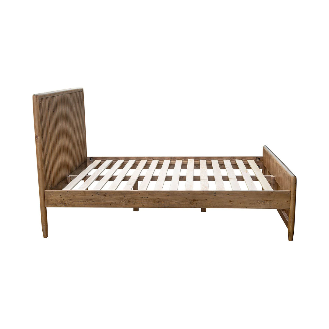 Britanica King Bed Frame in Brown side view - king bed frame by LH Imports - Whats New Furniture Portland OR