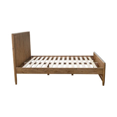 Britanica King Bed Frame in Brown side view - king bed frame by LH Imports - Whats New Furniture Portland OR
