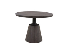 Bronx Bistro Crank Table in Vinegar Matte 48-inch side angle - adjustable bistro table by LH Imports - Whats New Furniture Portland OR