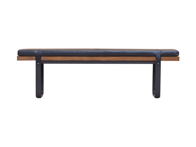Brooklyn Upholstered Bench in Brown - upholstered bench by LH Imports - Whats New Furniture Portland OR