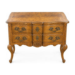 Brown Baker chest of drawers with a vintage burl wood top - Whats New Furniture Portland OR
