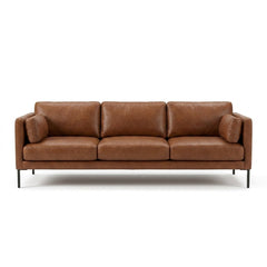 Brown Leather Sofa - consignment furniture Portland