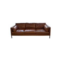 Brown Leather Sofa - view 2