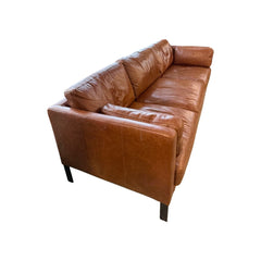 Brown Leather Sofa - view 3