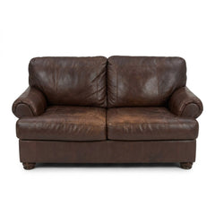 Brown Leather Sofa - consignment furniture Portland