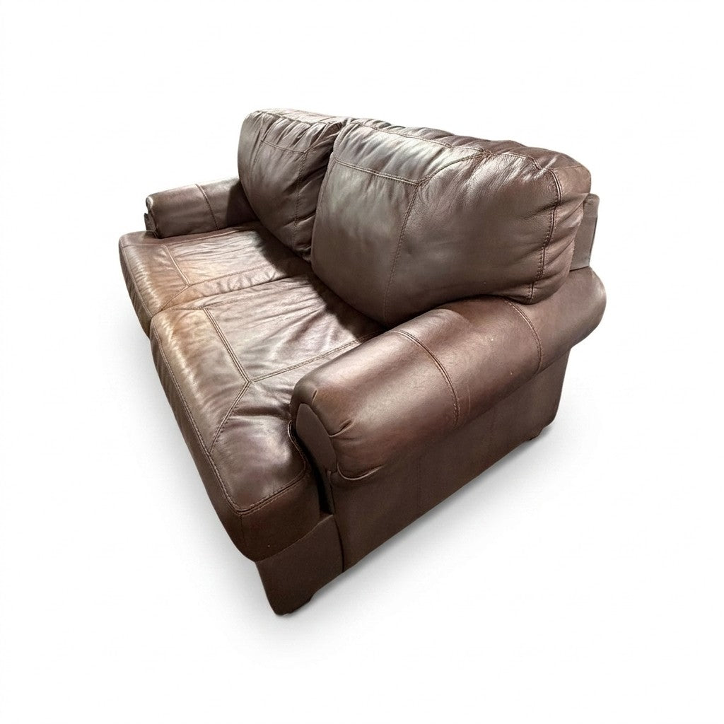 Brown Leather Sofa - view 4