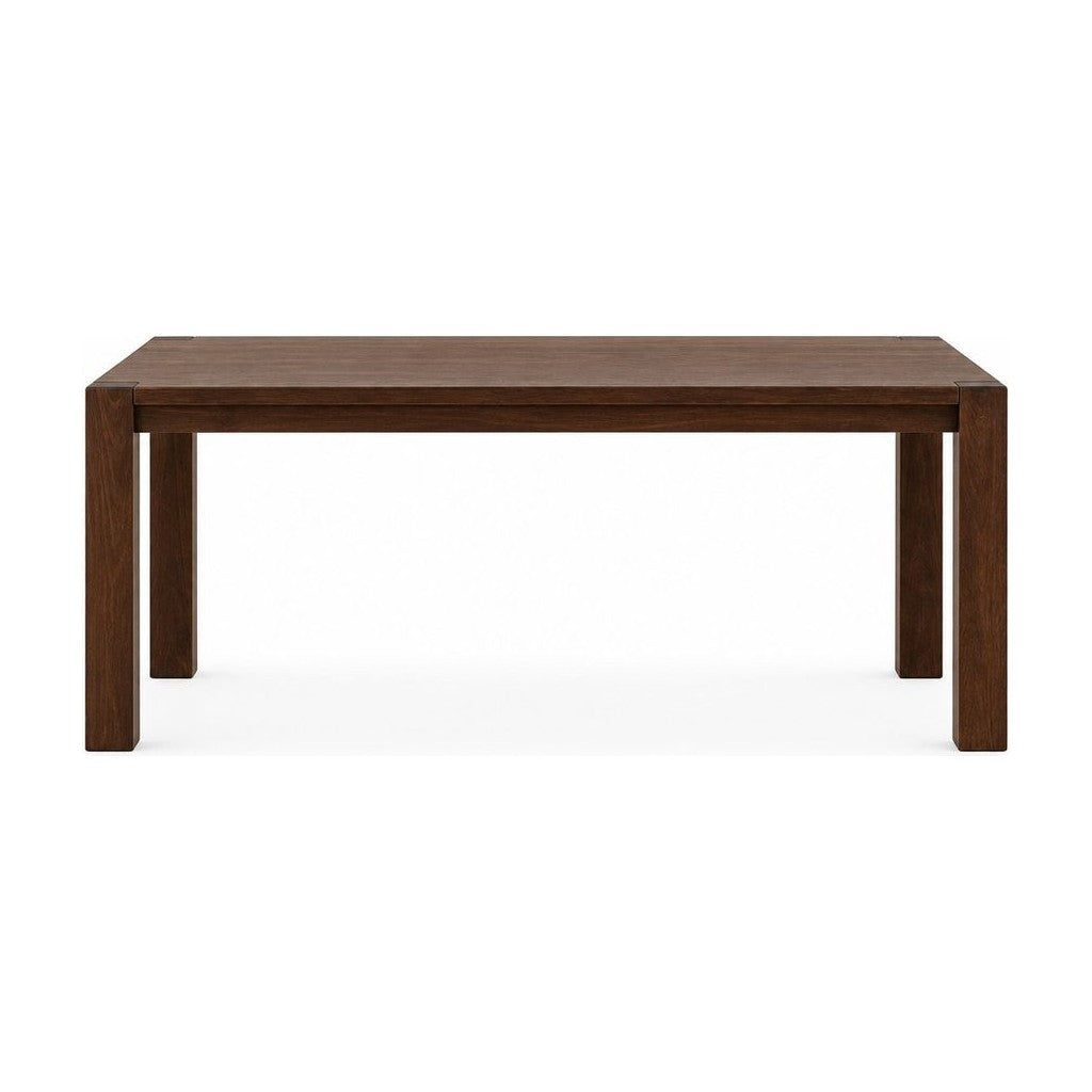 Brown Oak solid wood Terra dining table with a long rectangular top and clean contemporary lines.
