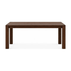 Brown Oak solid wood Terra dining table with a long rectangular top and clean contemporary lines.