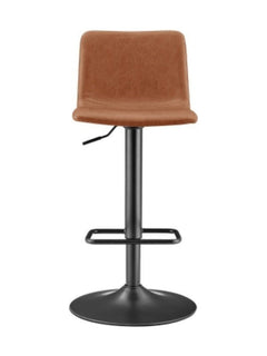 Bruce KD Gaslift Bar Swivel Stool in Toasted Caramel - Toasted Caramel gaslift bar stool by NPD - Whats New Furniture Portland OR