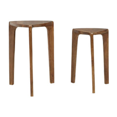 Brynnleigh Nesting Table in brown back view - 2-piece nesting table set by Ashley - Whats New Furniture Portland OR