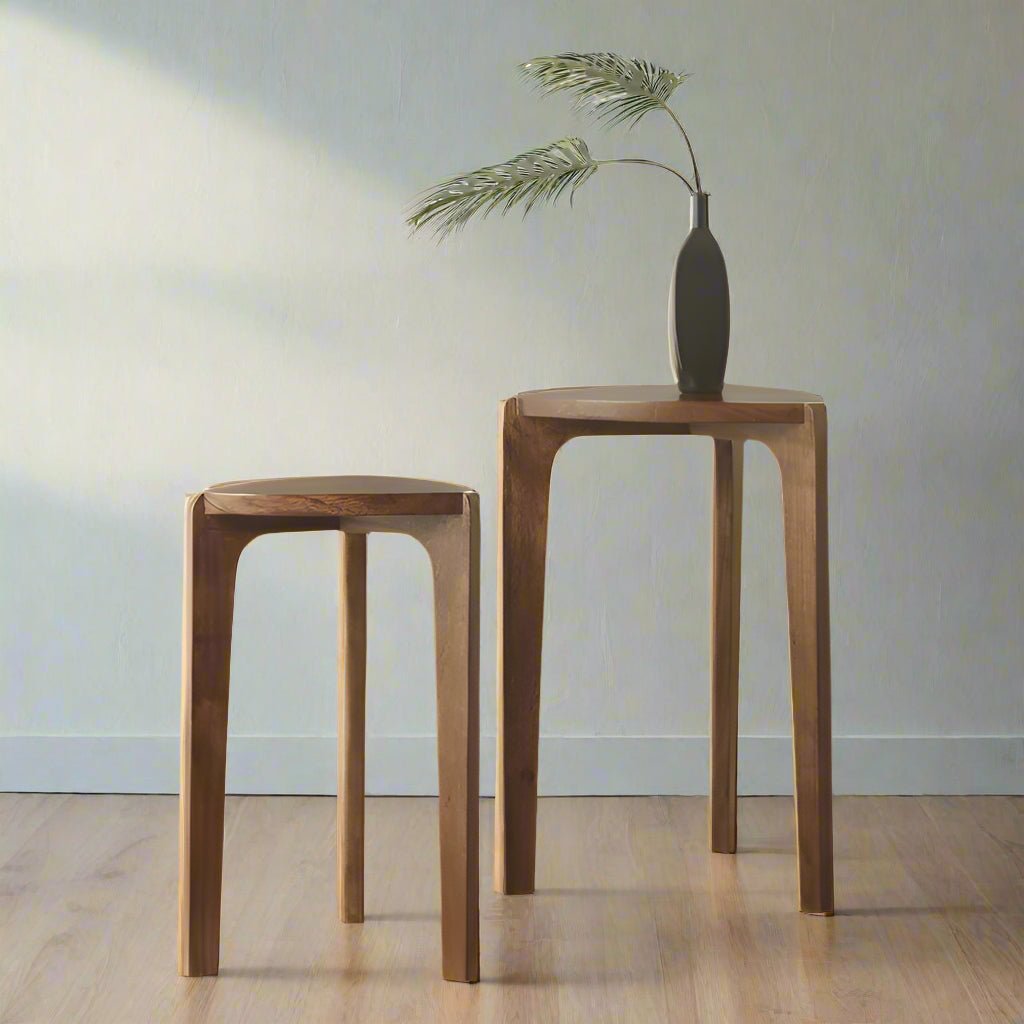 Brynnleigh Nesting Table in brown lifestyle setting - 2-piece nesting table set by Ashley - Whats New Furniture Portland OR