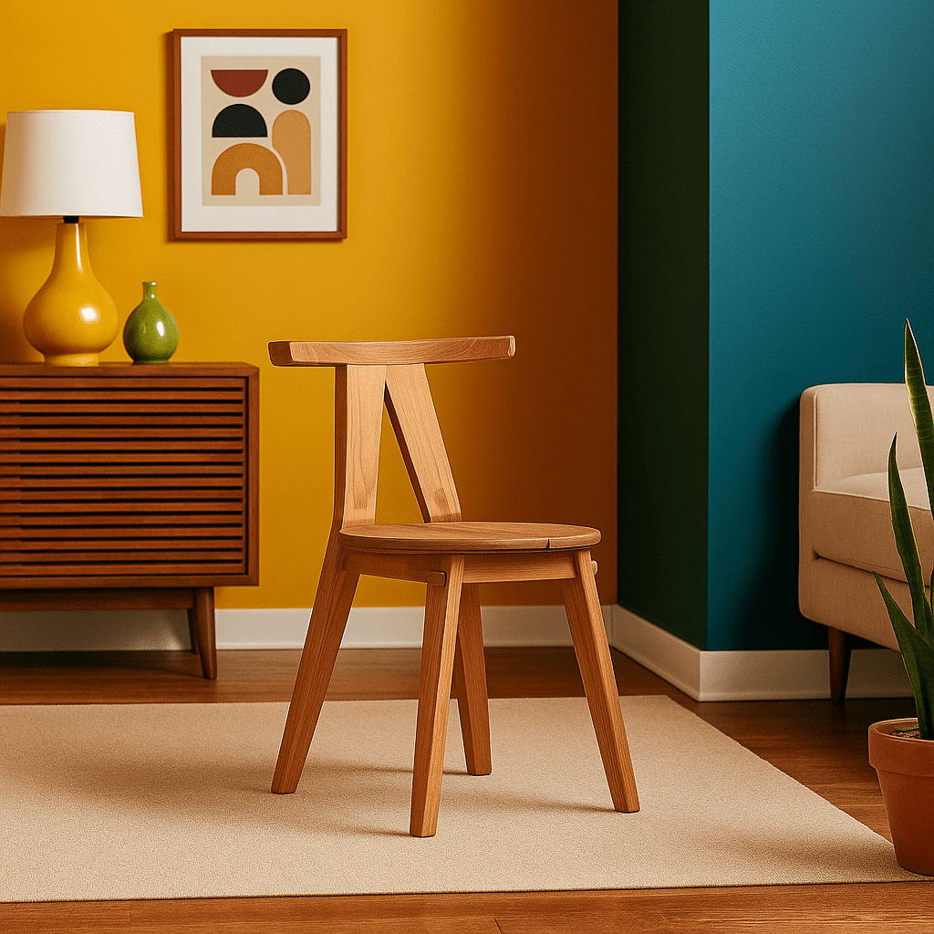Buffalo Dining Chair in Teak Wood room setting - teak dining chair by LH Imports - Whats New Furniture Portland OR