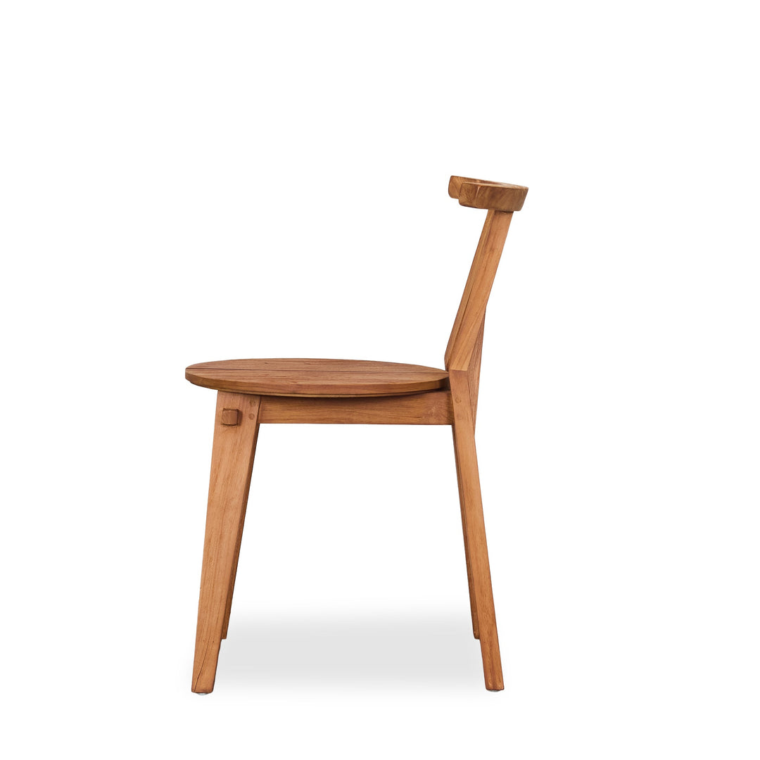 Buffalo Dining Chair in Teak Wood side view - teak dining chair by LH Imports - Whats New Furniture Portland OR