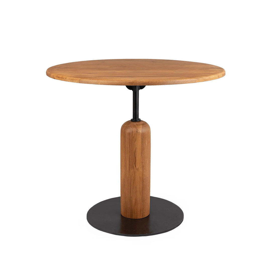 Bullet Bistro Table in Reclaimed Teak & Iron - reclaimed teak bistro table by LH Imports - Whats New Furniture Portland OR