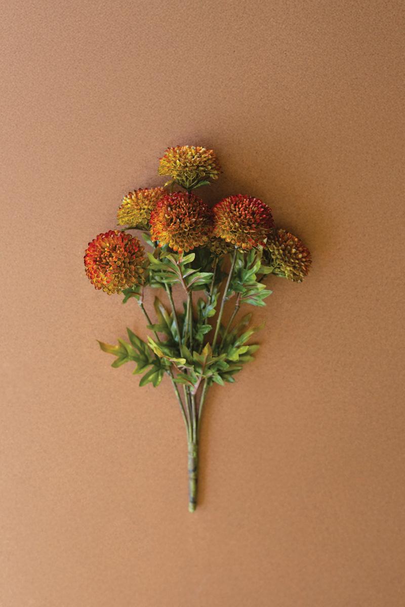 Bundle of 7 Faux Auburn Ball Dahlias — What&