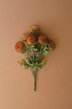 Bundle of 7 Faux Auburn Ball Dahlias — What&