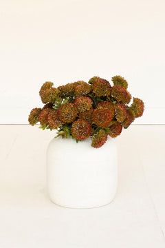 Bundle of 7 Faux Auburn Ball Dahlias — view 2