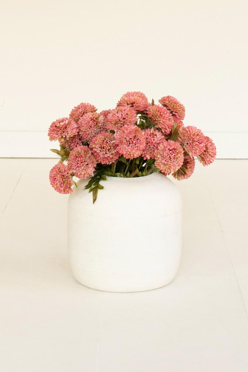 Bundle of 7 Faux Blush Ball Dahlias — view 2