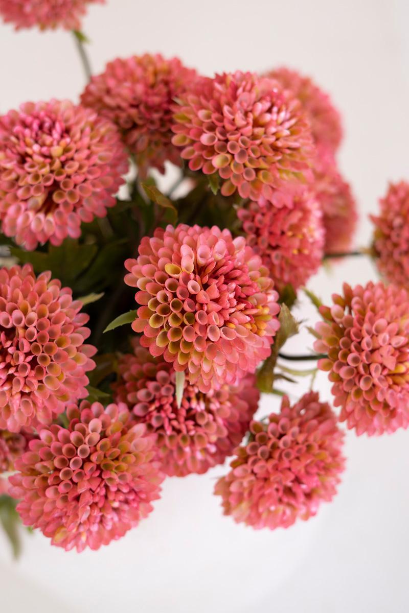 Bundle of 7 Faux Blush Ball Dahlias — view 5