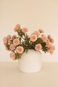 Bundle of 7 Faux Light Pink Ball Dahlias — view 5
