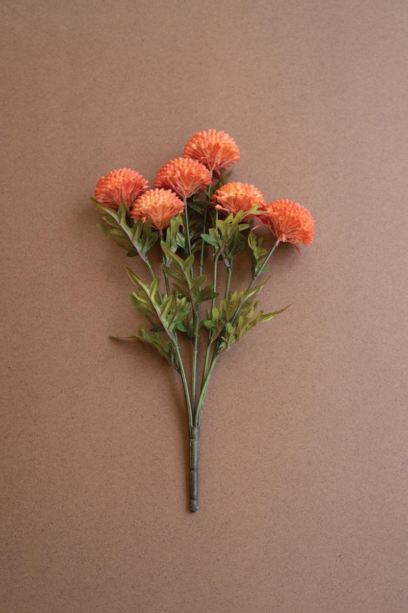 Bundle of 7 Faux Orange Ball Dahlias — What&