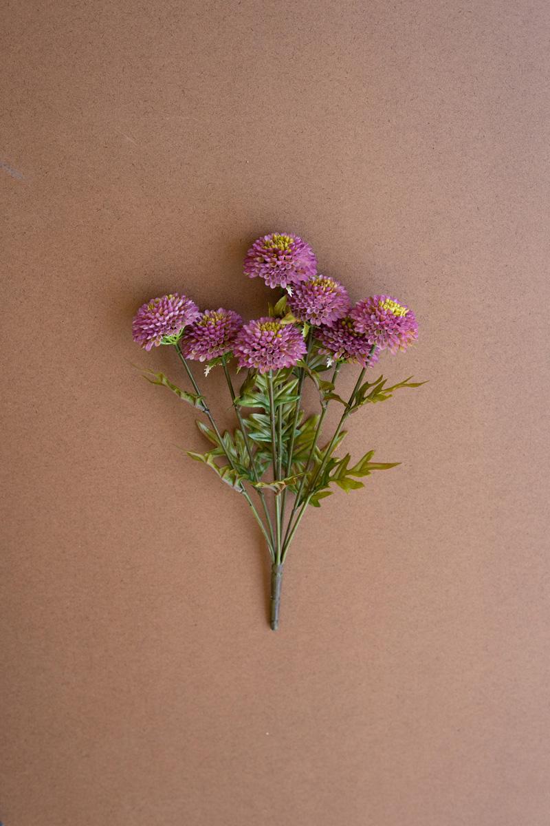 Bundle of 7 Faux Purple Ball Dahlias — What&