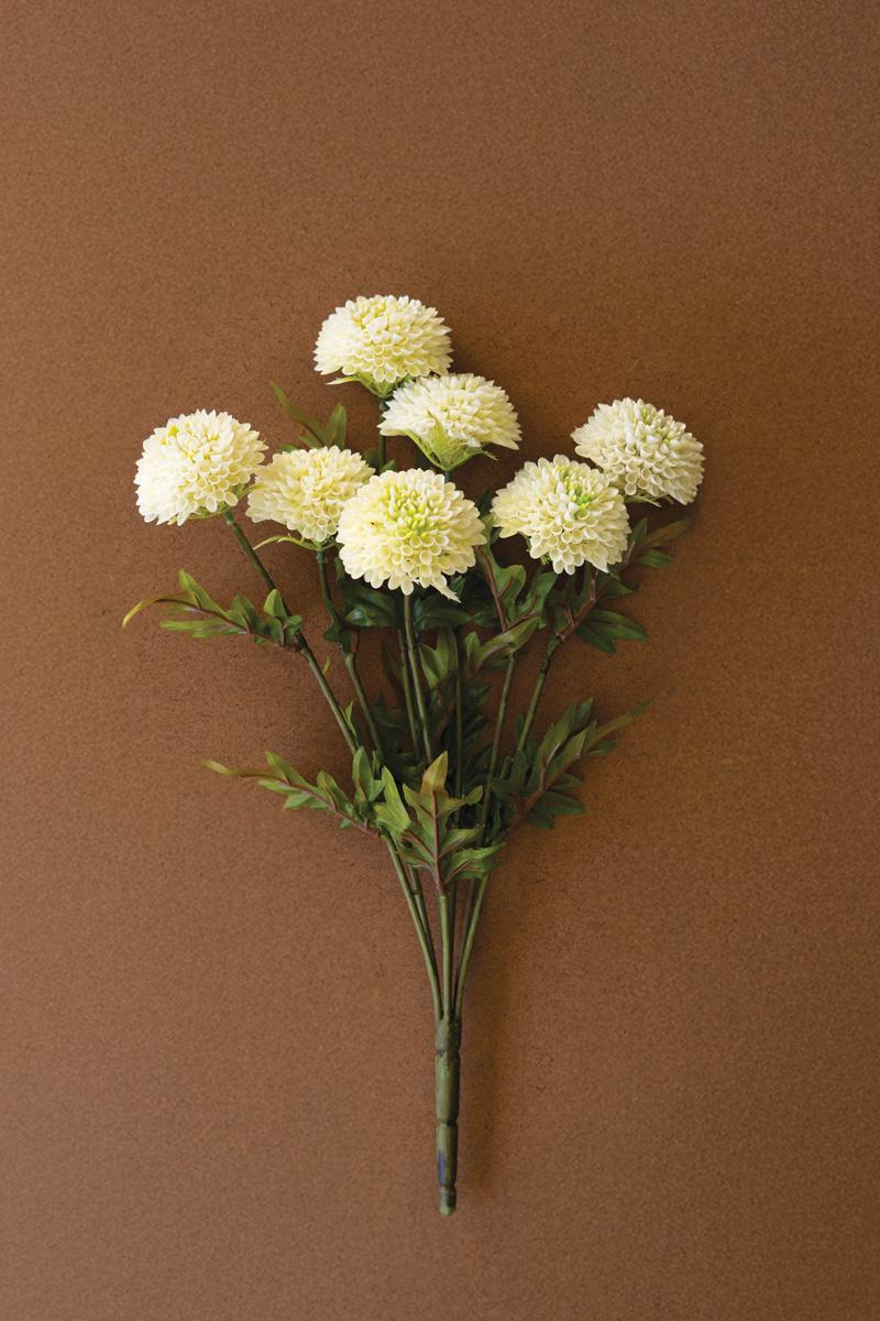 Bundle of 7 Faux White Ball Dahlias — What&