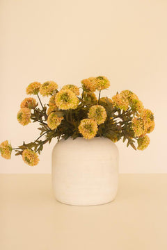 Bundle of 7 Faux Yellow Ball Dahlias — view 6