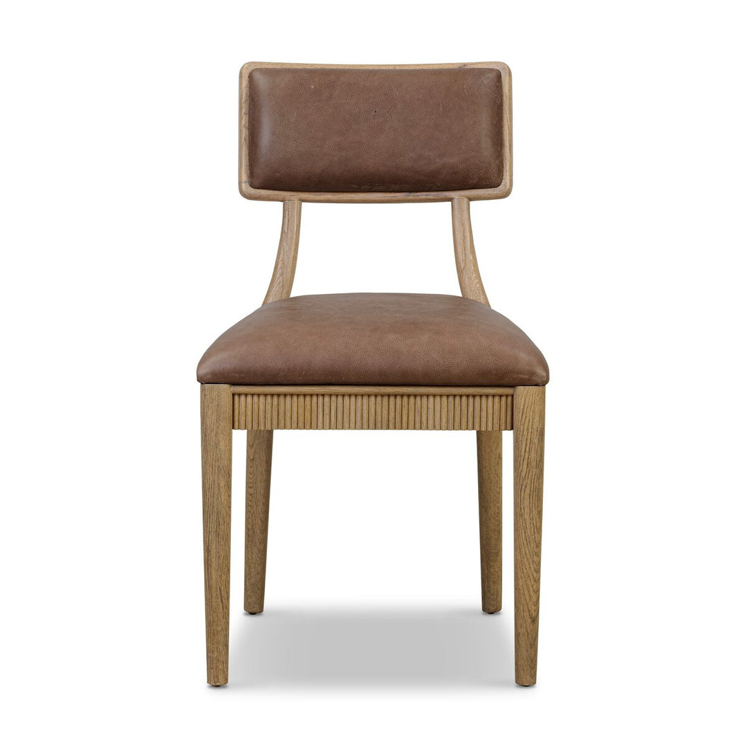 Burkhart Dining Chair Palermo Cigar Leather - Dining Chair by Four Hands - What&