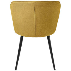 Burnaby Dining Chair in Mustard side view - fabric dining chair by Unique Furniture - Whats New Furniture Portland OR