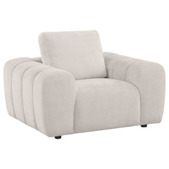 Burnett Chenille Upholstered Accent Chair Ivory - What&