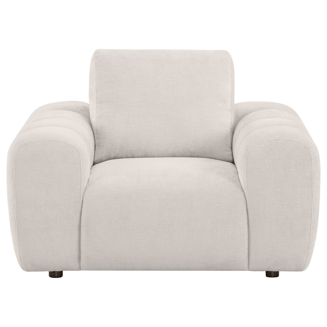Burnett Chenille Upholstered Accent Chair Ivory - What&